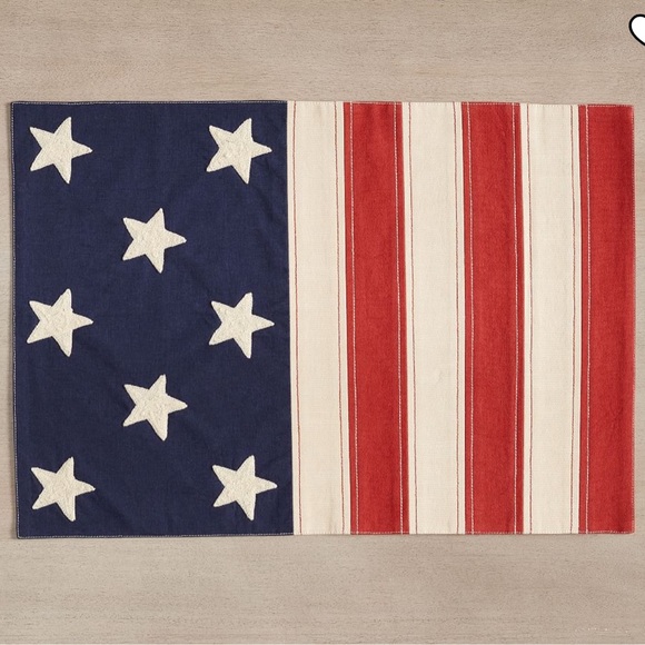 🇺🇸Pottery Barn🇺🇸 American Flag Cotton Placemats-Set of 6 - Picture 5 of 10